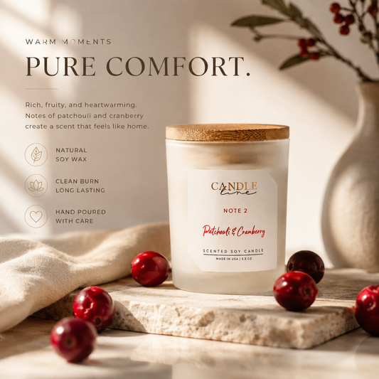 Note 2 – Hand-Poured Soy Candle | Warm Woody & Ambered Scent | Luxury Home Fragrance