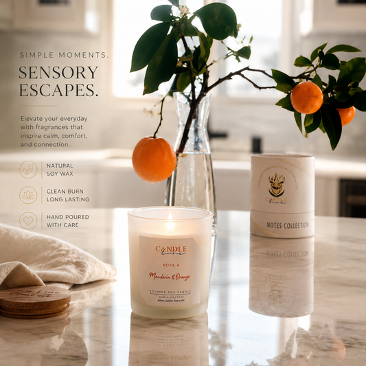 Note 4 – Hand-Poured Soy Candle | Soft Floral & Musky Notes | Elegant Home Fragrance